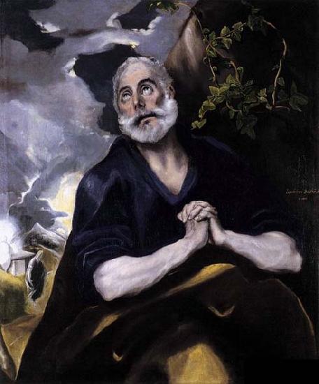 GRECO, El St Peter in Penitence